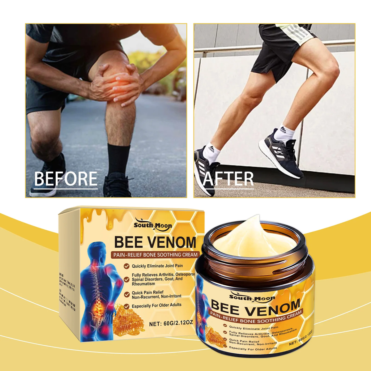 Crème apaisante au venin d’abeille et à l’arnica