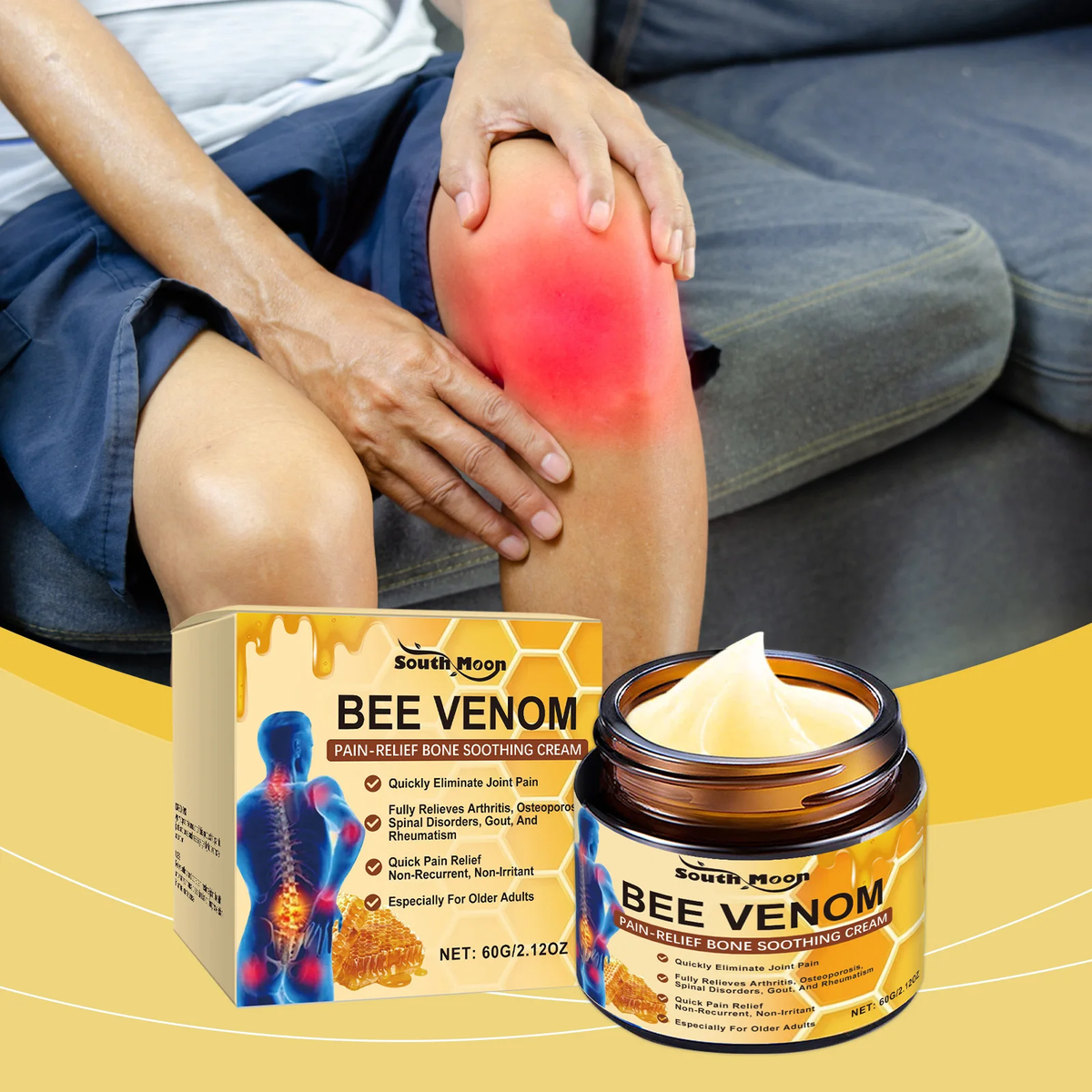 Crème apaisante au venin d’abeille et à l’arnica