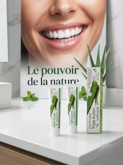 Tube et boîte de Dentifrice Aloe Vera Triple Action