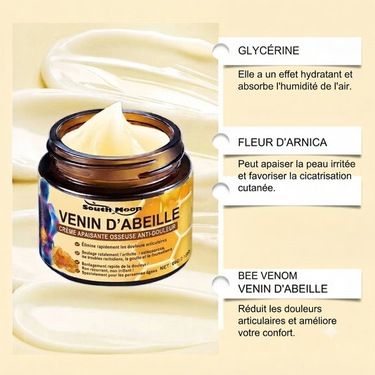 Crème apaisante au venin d’abeille et à l’arnica